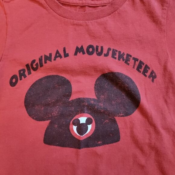 Disney shirt 4 Mouseketeer short sleeve shirt red black mouse ears mickey mouse - Picture 2 of 4